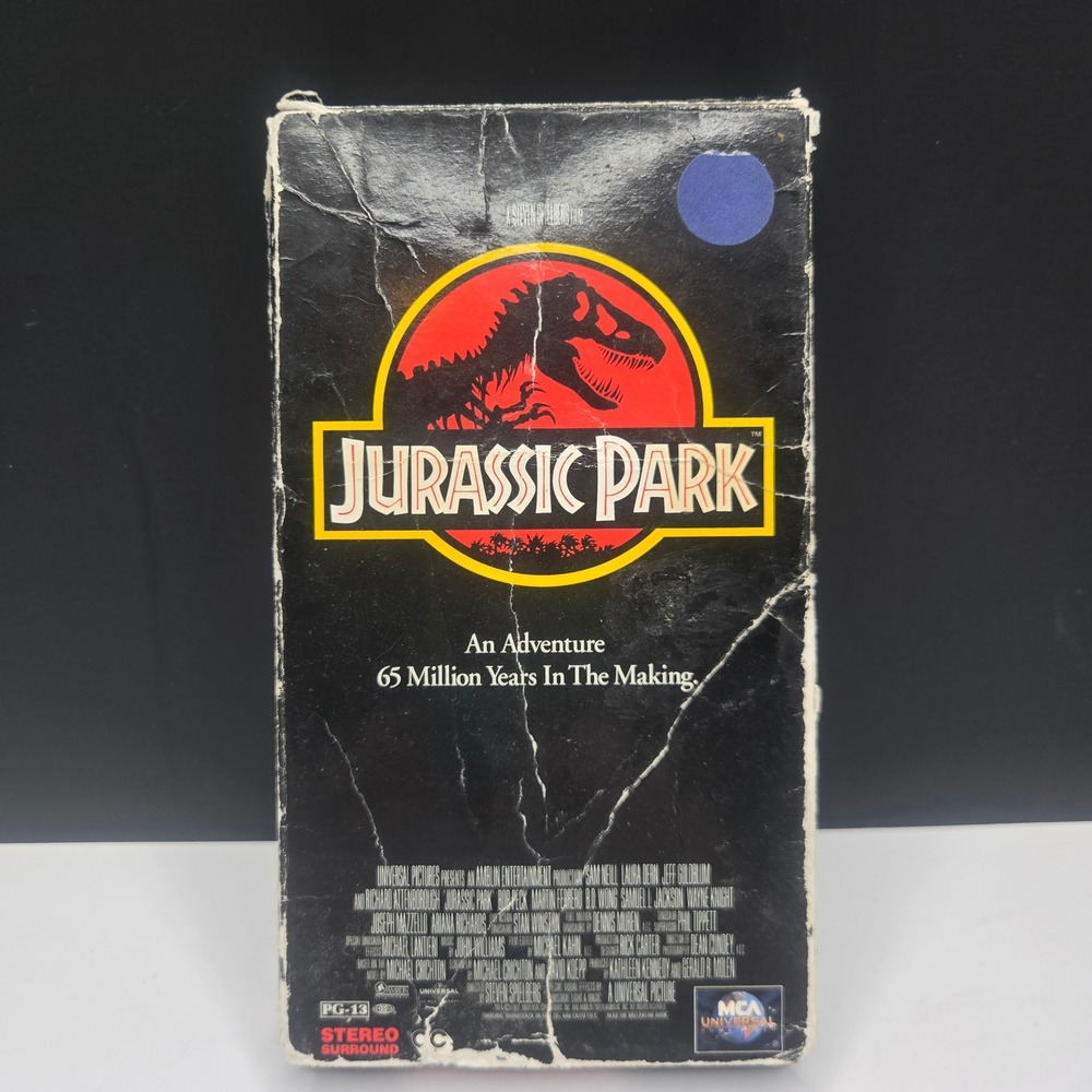 Jurassic Park VHS Movie 1993 MCA Universal Steven Spielberg Sci-Fi Adventure